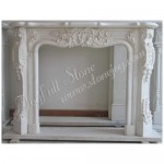 FG-044, White Marble Fireplace