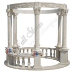 GN-560, Carved Marble Gazebo With Pillar