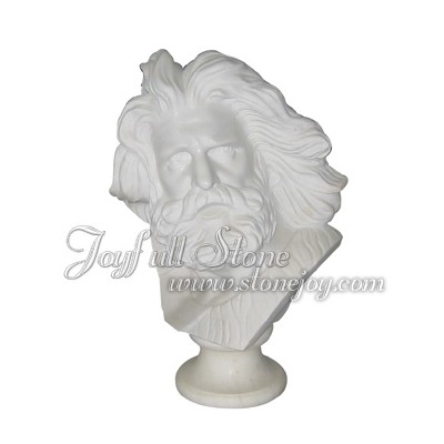 KB-012, White Marble Famous Male Bust Statue