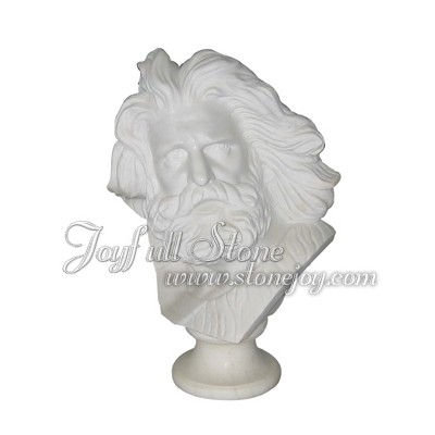 KB-012, Mármol Blanco famoso Hombre Estatua Busto