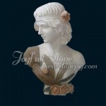 KB-205, Hand Carved Marble Beautiful Female Bust Statue